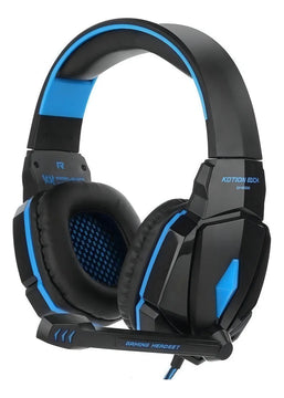 Fone de ouvido over-ear Kotion Each G4000 negro e azul