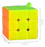 Mini Cubo Rubik Qiyi 3x3x3 Llavero Stickerless Antiestrés