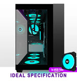 Amanson Funda Para Pc Preinstala 9 Ventiladores Argb, Atx Mi