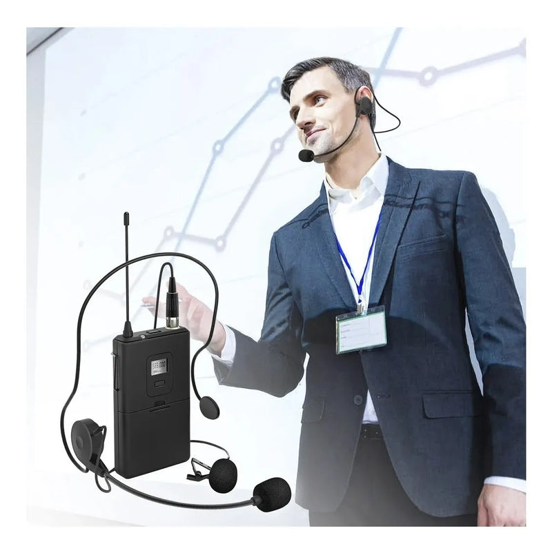 Fifine K037b con micrófono de solapa y auriculares de color negro