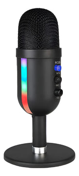 Micrófono Pc Luces Rgb Transmisión Videojuegos Usb Aux 3.5mm Diseño 1