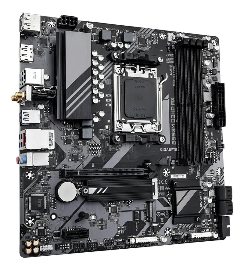 Motherboard Gigabyte B650m D3hp Ax Ddr5 Am5 Black Micro Atx