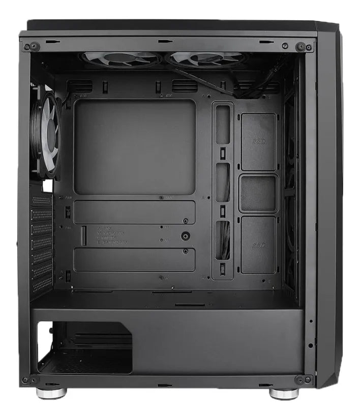 Chasis Caja Atx Gamer Iceberg Crystal G11 + 4 Fans Argb Negro