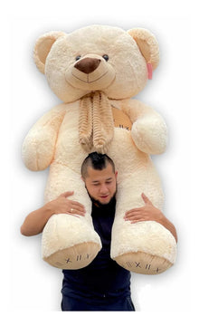Oso De Peluche Gigante 1,85mts + Obsequios Perfumado Beige