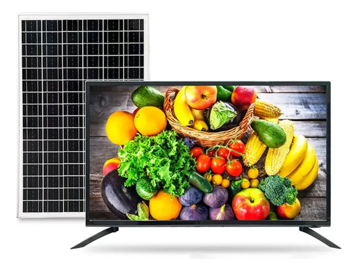 Televisor Solar 32 Pulg Batería 60000mah Panel Bombillos Con