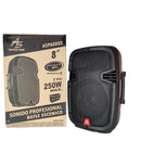 Parlante American Sound 8 Pulgadas Profesional+microfono Negro