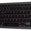 Kit De Teclado Y Mouse Inalámbrico De 2.4 Ghz Para Pc Tablet Mouse Gris Teclado Negro