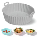 Canastilla De Silicona Freidora Aire Air Fryer Reutilizable Gris
