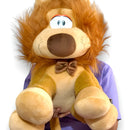 Leon De Peluche 50cm Perfumado + Moño + Globos Naranja