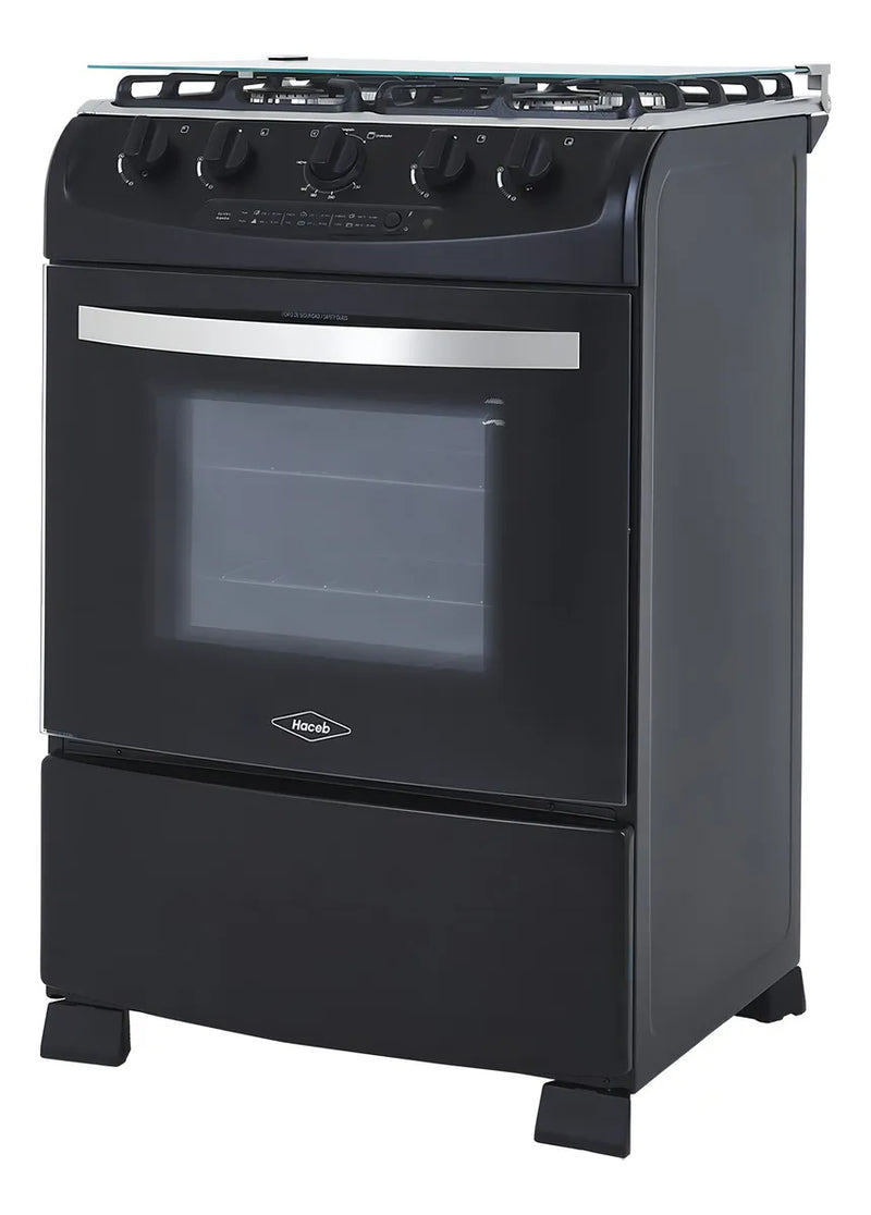 Estufa Orégano Haceb 60 Cms Gas Propano Negra Color Negro