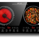 Estufa De Inducción 2 Puestos Digital 1200w Cada Hornilla Negro