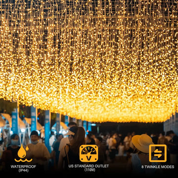 Decoracion Navidena Iluminada Led Exterior 400 Luces