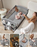 Moisés 4 En 1 Cuna Cambiador Patio De Recreo Para Bebé