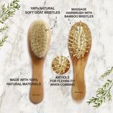 Juego De Aseo Para Bebs 6 En 1, Cepillo Y Peine De Madera Na