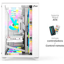 Chasis Gamer Jx119 Aurora 7 Fans Blanco Rgb