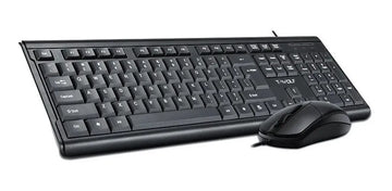 Combo Kit Teclado Mouse Español Cable Usb Certify V4 Mouse Negro Teclado Negro