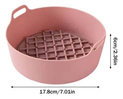 Bandeja Protectora De Silicona Para Freidora De Aire Beige
