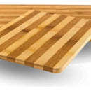 Tabla De Bambú Original Para Servir Carne Asados Cortar Liso Beige