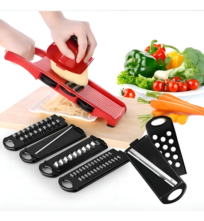 Rebanadora de mandolina 6 en 1 y cortadora de verduras