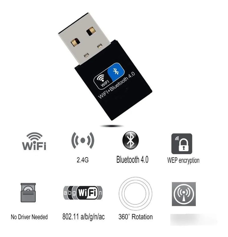 Wifi Y Bluetooth 4.0 150mbps Mini Tarjeta Red Usb