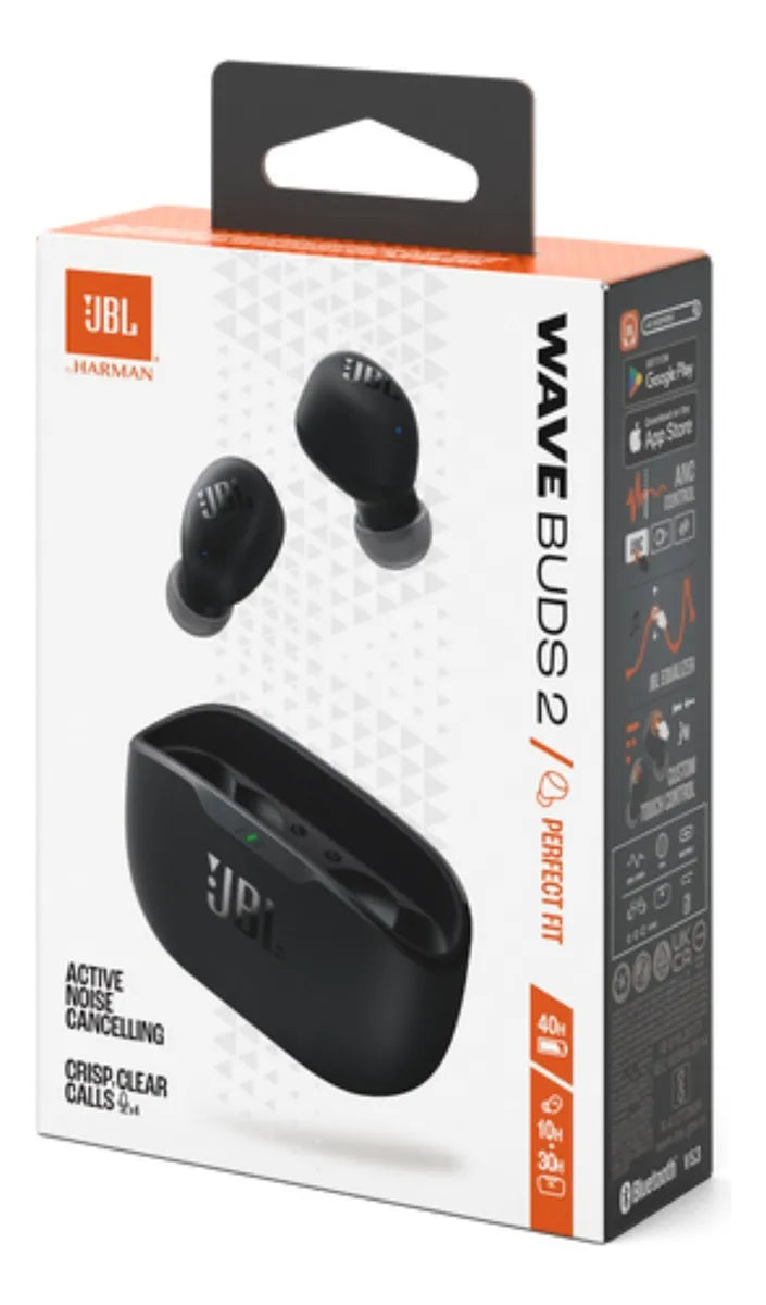 Audífonos Jbl Wave Buds 2 Negro 40 Horas Cancelacion