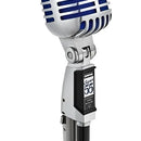 Micrófono Unidyne Shure Super 55 Color Cromado/Azul