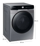 Lavadora Secadora Samsung 22 Kg Car Frontal Gris-wd22t6500gp Plateado