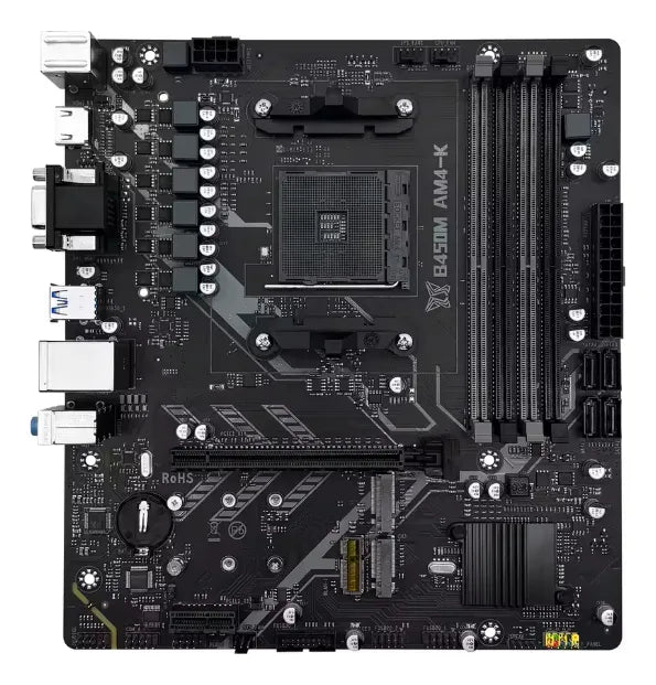 Motherboard Board B450 Am4 Placa Base B450 Amd Ryzen Negro