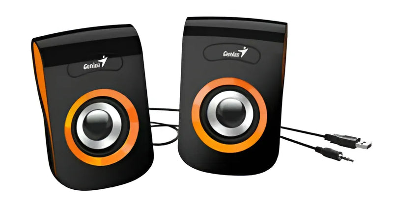 Parlantes Genius Sp-q180 Naranja Usb Jack 3.5mm Audio 6w