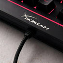 Teclado gamer HyperX Alloy QWERTY Membrana español latinoamérica color negro con luz RGB