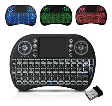 Mini Teclado Inalambrico Airmouse Smart Tv Iluminado Calida