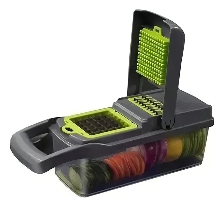 Mandolina Cortador Verduras Multi Picador Vegetales 15 En 1 Verde