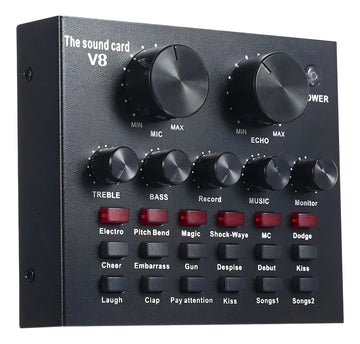Interfaz de audio Soundpro V8 negra 2.ª gen