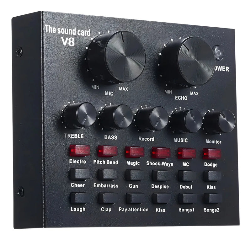 Interfaz de audio Soundpro V8 negra 2.ª gen