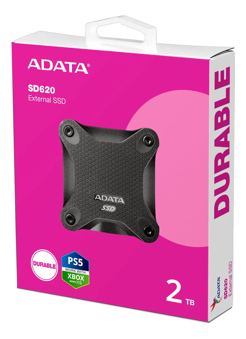 Unidad Solida Externa Adata Sd620 2tb Usb 3.2 (usb-a) Color Negro