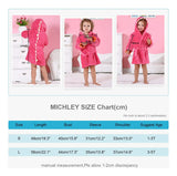 Michley Bata De Bano Con Capucha Para Ninas, Ninos, Toalla D