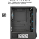 Chasis Caja Gamer Aerocool Falcon Rgb Vidrio 4 Fans Argb Color Negro