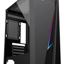 Torre Gabinete Caja Gamer Iceberg Flux Elite + 1 Ventilador Negro