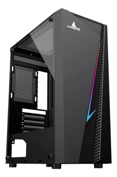 Torre Gabinete Caja Gamer Iceberg Flux Elite + 1 Ventilador Negro