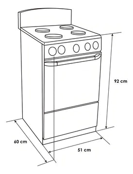 Estufa Con Horno Abba 4 Puestos Gas Propano At 101-1 N Color Negro