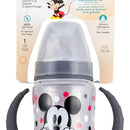 Vaso Nuk Entrenador 5 Onzas * Mickey Mouse Boquilla Blanda Gris Oscuro