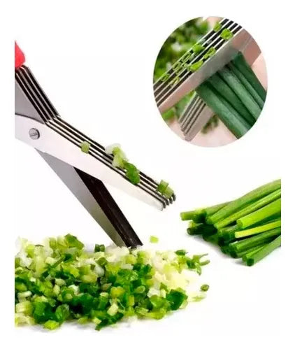 Tijeras Picar Verduras,lechuga Vegetales Cilantro, Apio, Etc Verde