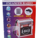Radio Parlante Solar Retro Bluetooth Linterna Luz Emergencia