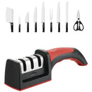 Afilador De Cuchillos Pro Multifuncional Ergonómico Cocina Color Negro