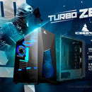 Gabinete Caja Iceberg Turbo Z8 + 5 Ventiladores 120mm Negro