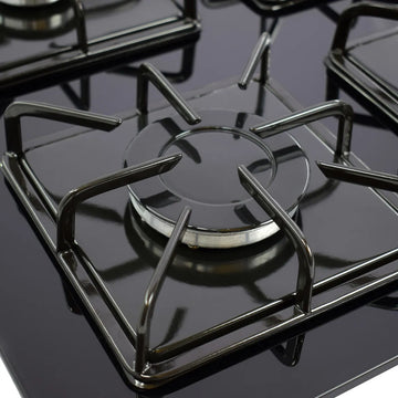 Estufa De Empotrar Vidrio Templado Gas Natural Color Negro