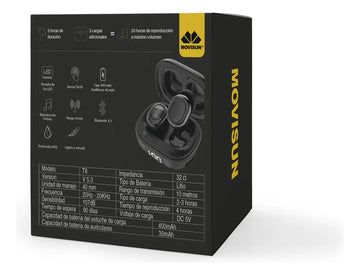 Audífonos Inalámbricos Movisun T6 Súper Mini Ligero Color Rosado