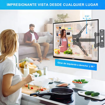Fopnew® X-400 Soporte De Pantalla Pared Tv 15 A 55 Pulgadas 30kg Universal Inclinable Y Ajustable Color Negro