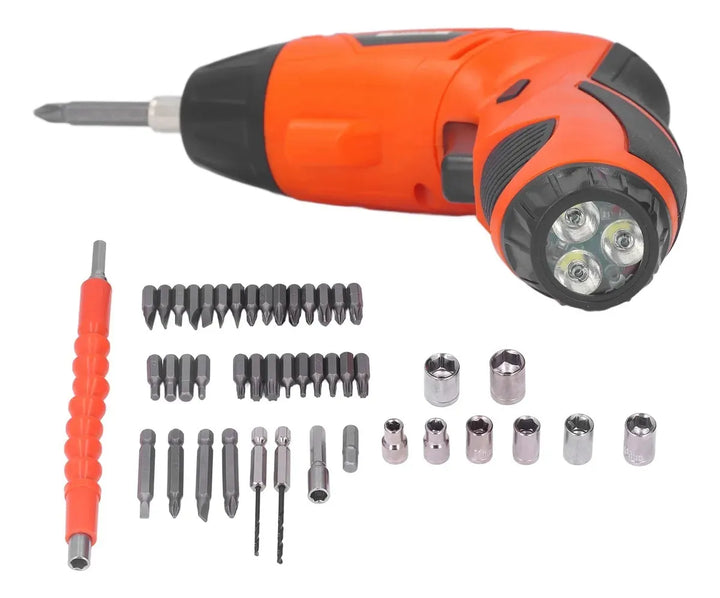 Juego De Destornilladores Eléctricos De Litio Usb - Naranja - 60hz