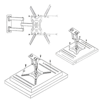 Soporte Tv Pared 55 Pulgadas Soporte Monitor Negro